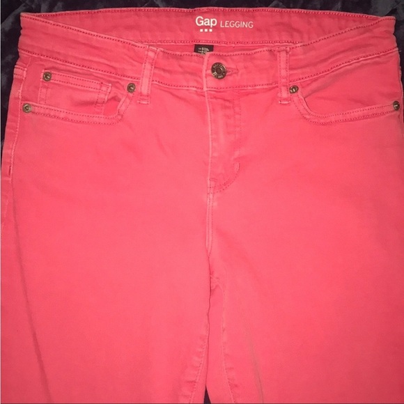 GAP Skinny Jeans - coral size 31/12r -  red peach - Picture 2 of 5